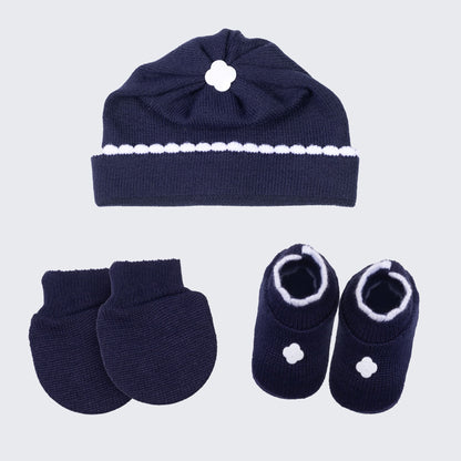 Kit Meu Bebê – Sapatinho, Luva e Touca em Tricot